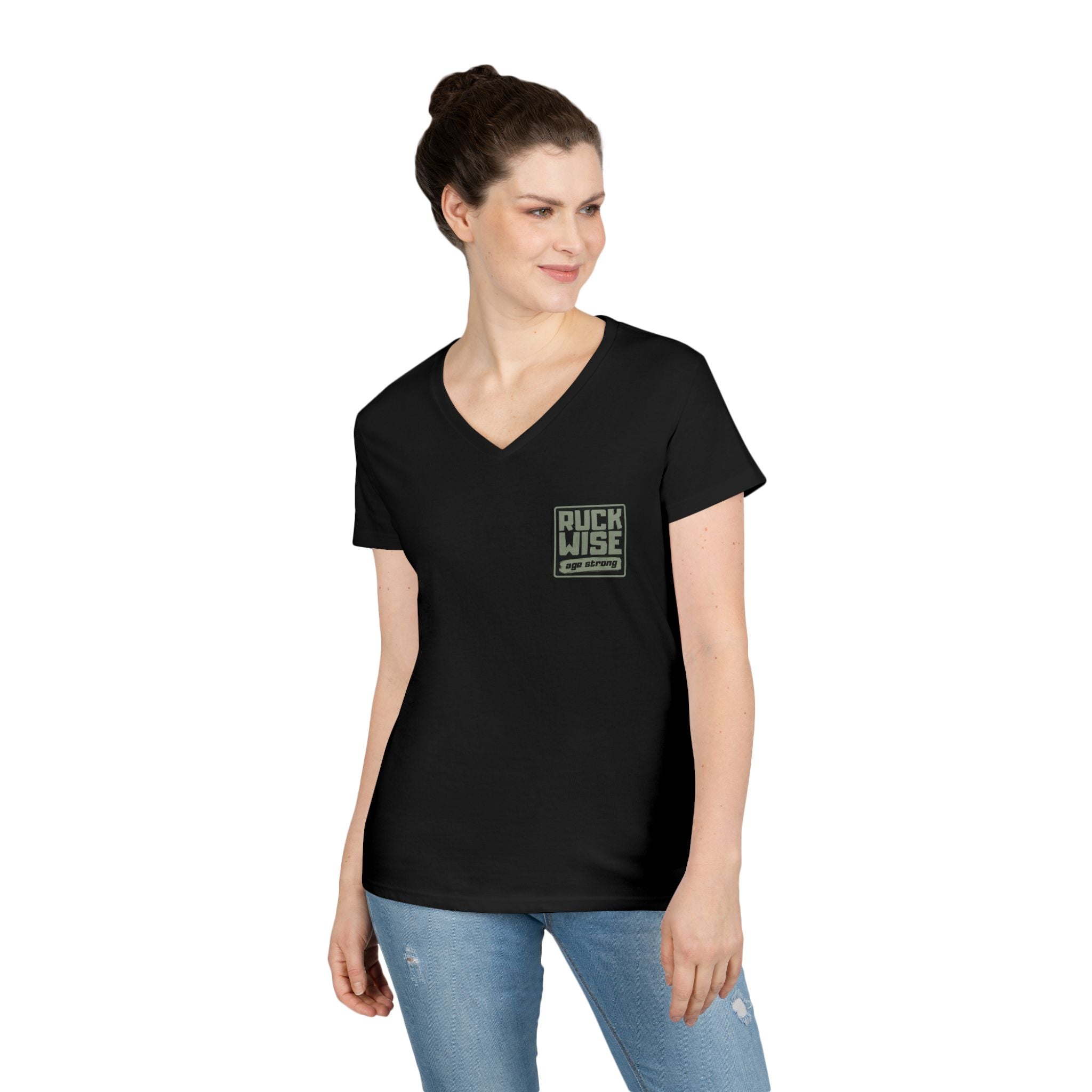 RuckWise Stylish Ladies' V-Neck T-Shirt, Casual Tee for Everyday Wear, Perfect Gift for Motivational Lovers, Fun [...]