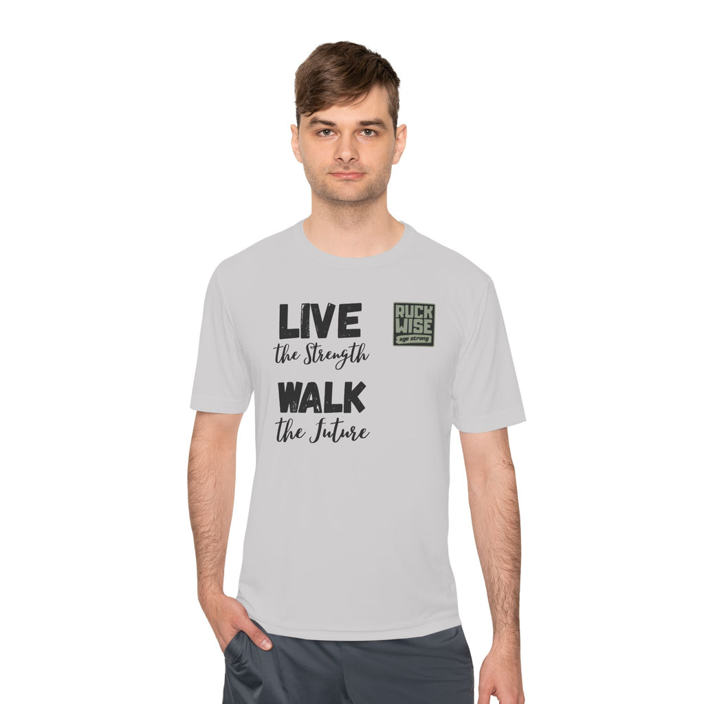 RockWise Slogan Rugged Outdoor Performance Tee, Activewear for Athletes, Great for Rucking, Camping, Gym Workouts, Unisex Moisture Wicking Shirt