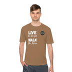 LoadStride White Slogan Rugged Outdoor Performance Tee, Activewear for Athletes, Great for Rucking, Camping, Gym Workouts, Unisex Moisture Wicking Shirt