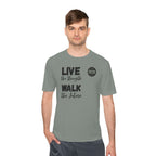 LoadStride Slogan Rugged Outdoor Performance Tee, Activewear for Athletes, Great for Rucking, Camping, Gym Workouts, Unisex Moisture Wicking Shirt