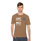 RockWise White Slogan Rugged Outdoor Performance Tee, Activewear for Athletes, Great for Rucking, Camping, Gym Workouts, Unisex Moisture Wicking Shirt