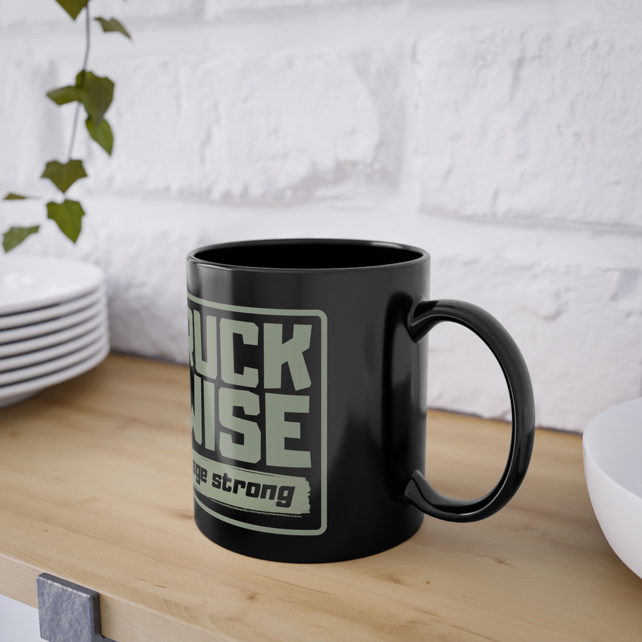 Black Coffee Mug, 11oz, Rustic Coffee Cup, Gift for Coffee Lovers, Home Office Mug, Funny Coffee Mug, Unique Kitchen Decor
