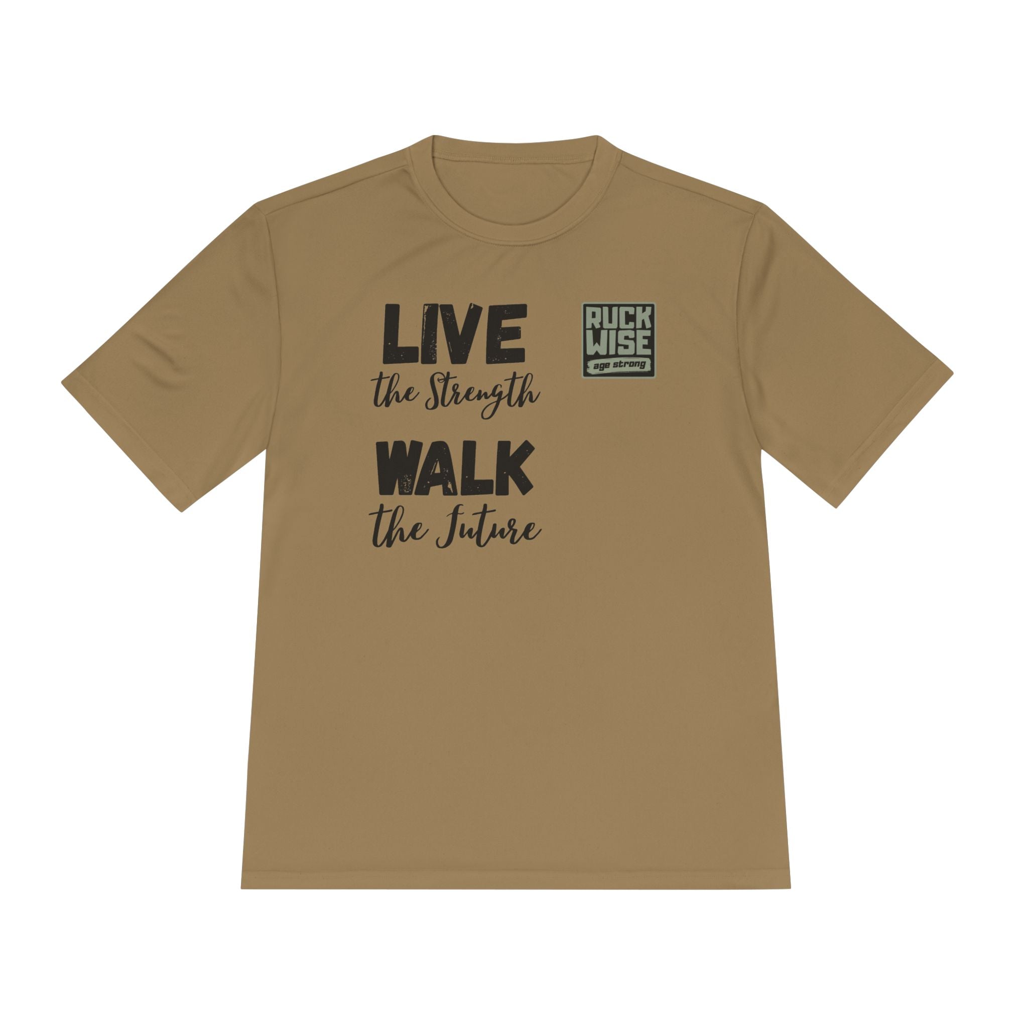 RockWise Slogan Rugged Outdoor Performance Tee, Activewear for Athletes, Great for Rucking, Camping, Gym Workouts, Unisex Moisture Wicking Shirt