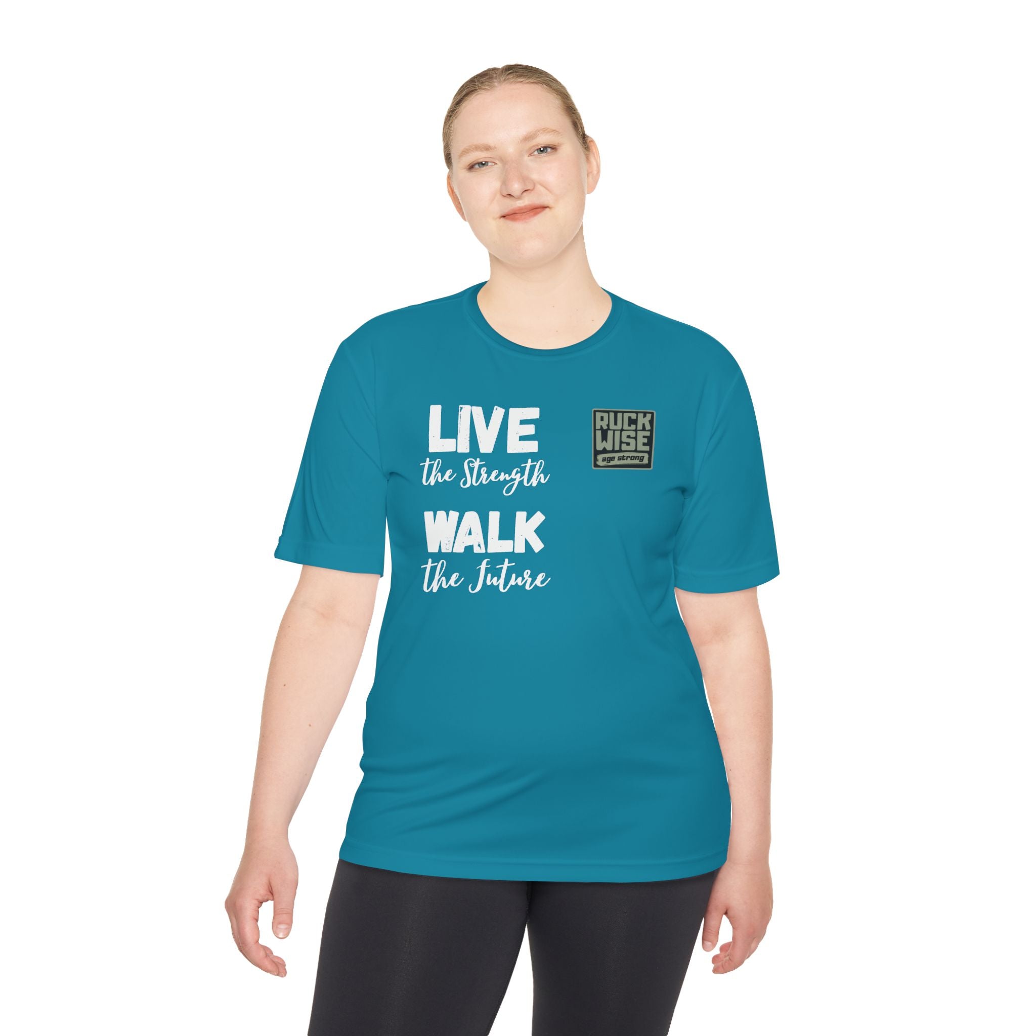 RockWise White Slogan Rugged Outdoor Performance Tee, Activewear for Athletes, Great for Rucking, Camping, Gym Workouts, Unisex Moisture Wicking Shirt