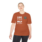 RockWise White Slogan Rugged Outdoor Performance Tee, Activewear for Athletes, Great for Rucking, Camping, Gym Workouts, Unisex Moisture Wicking Shirt