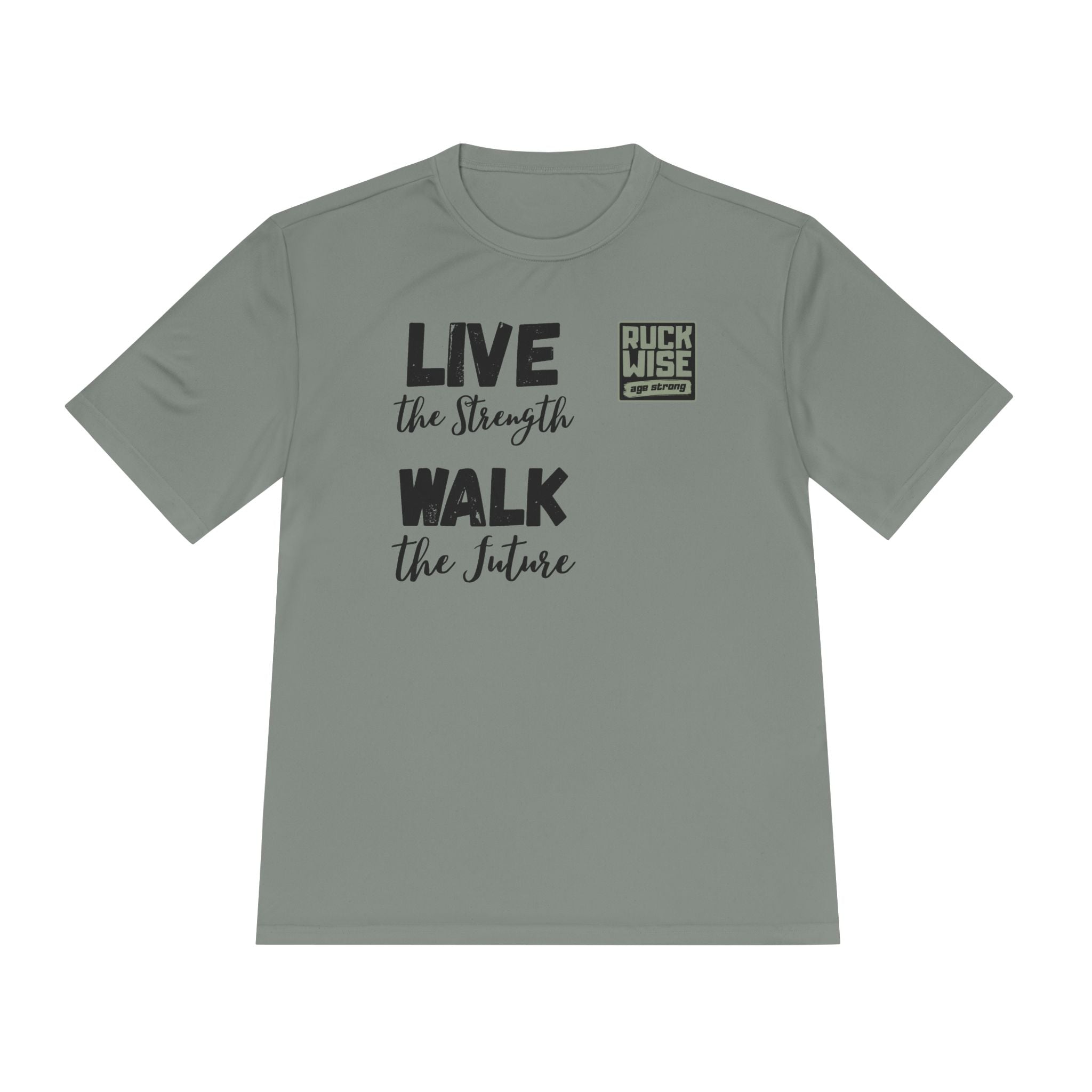 RockWise Slogan Rugged Outdoor Performance Tee, Activewear for Athletes, Great for Rucking, Camping, Gym Workouts, Unisex Moisture Wicking Shirt