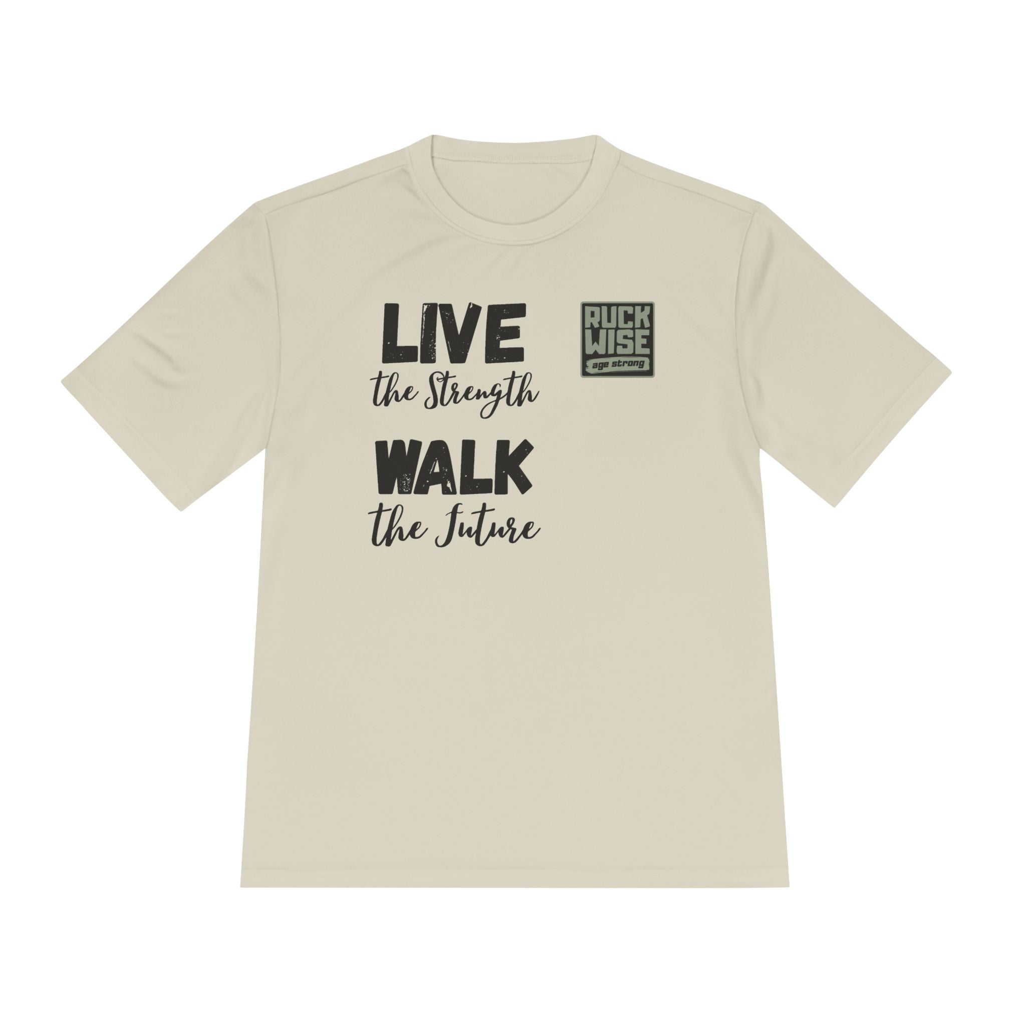 RockWise Slogan Rugged Outdoor Performance Tee, Activewear for Athletes, Great for Rucking, Camping, Gym Workouts, Unisex Moisture Wicking Shirt