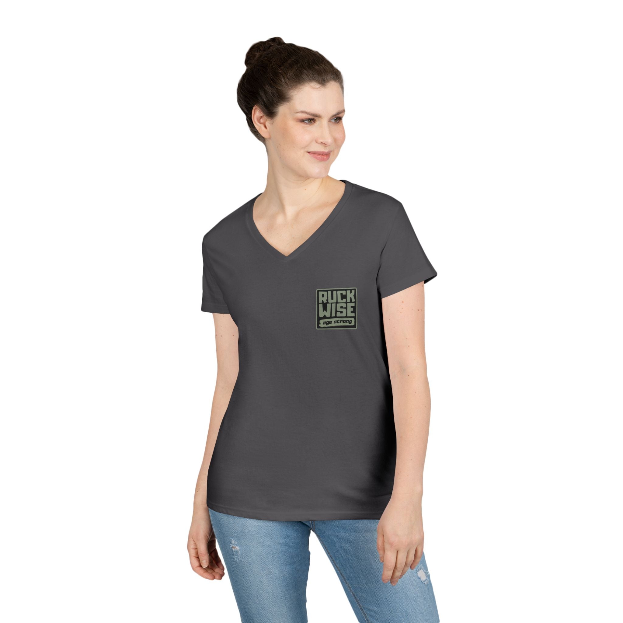 RuckWise Stylish Ladies' V-Neck T-Shirt, Casual Tee for Everyday Wear, Perfect Gift for Motivational Lovers, Fun [...]