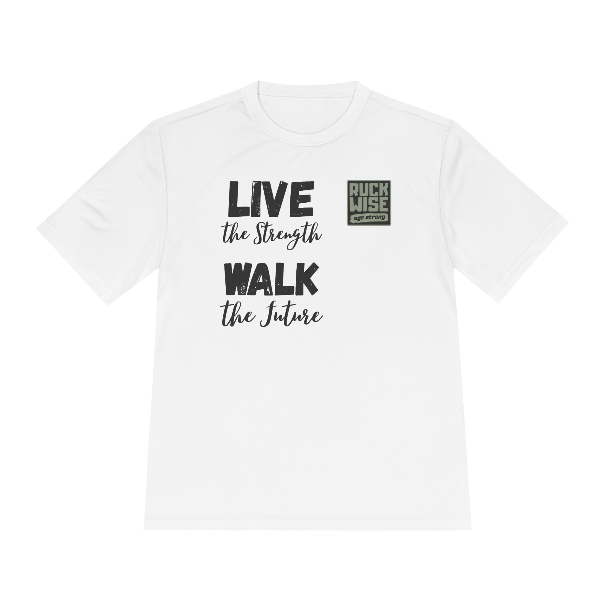 RockWise Slogan Rugged Outdoor Performance Tee, Activewear for Athletes, Great for Rucking, Camping, Gym Workouts, Unisex Moisture Wicking Shirt