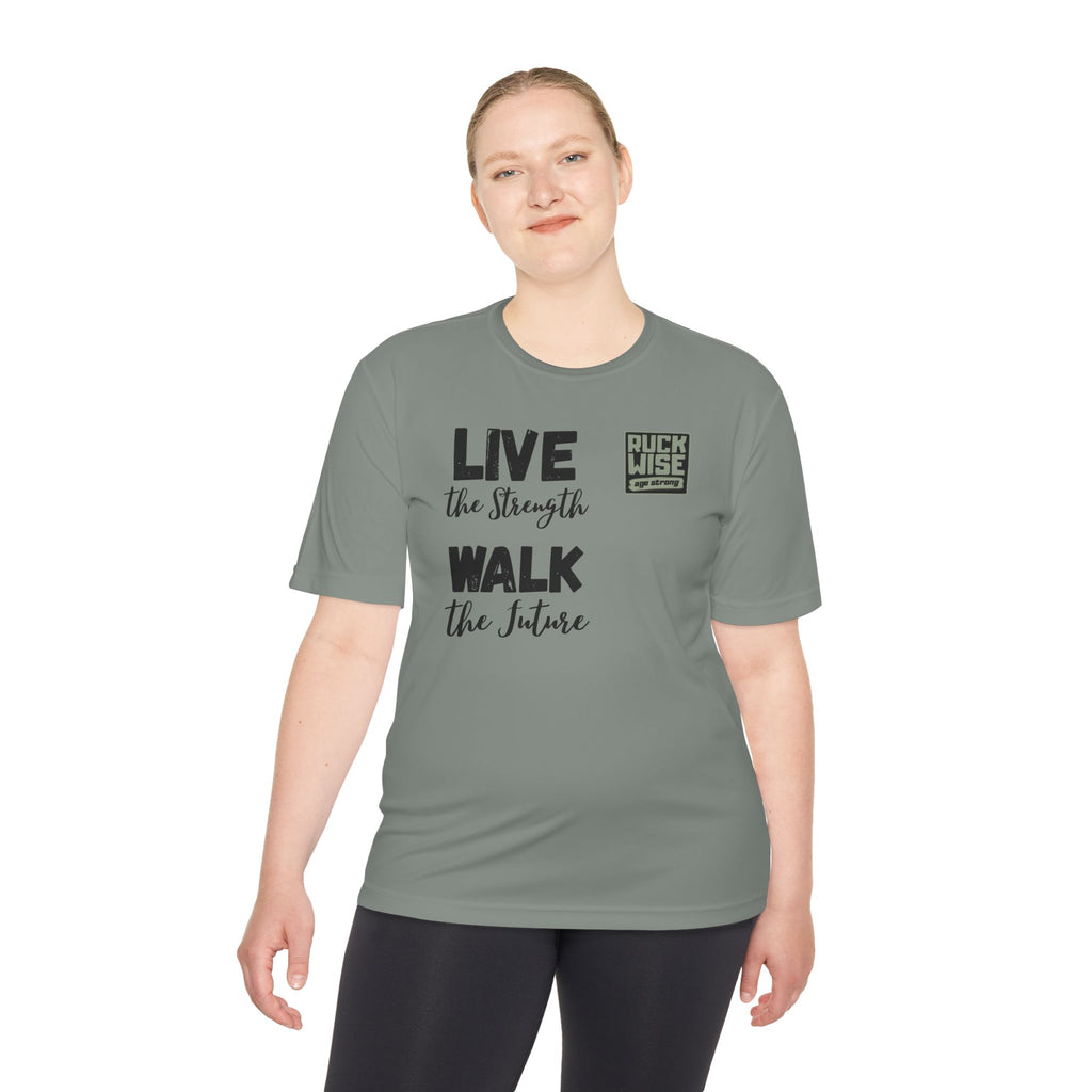 RockWise Slogan Rugged Outdoor Performance Tee, Activewear for Athletes, Great for Rucking, Camping, Gym Workouts, Unisex Moisture Wicking Shirt