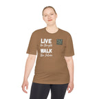 RockWise White Slogan Rugged Outdoor Performance Tee, Activewear for Athletes, Great for Rucking, Camping, Gym Workouts, Unisex Moisture Wicking Shirt