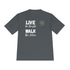 RockWise White Slogan Rugged Outdoor Performance Tee, Activewear for Athletes, Great for Rucking, Camping, Gym Workouts, Unisex Moisture Wicking Shirt