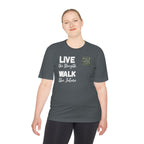 RockWise White Slogan Rugged Outdoor Performance Tee, Activewear for Athletes, Great for Rucking, Camping, Gym Workouts, Unisex Moisture Wicking Shirt