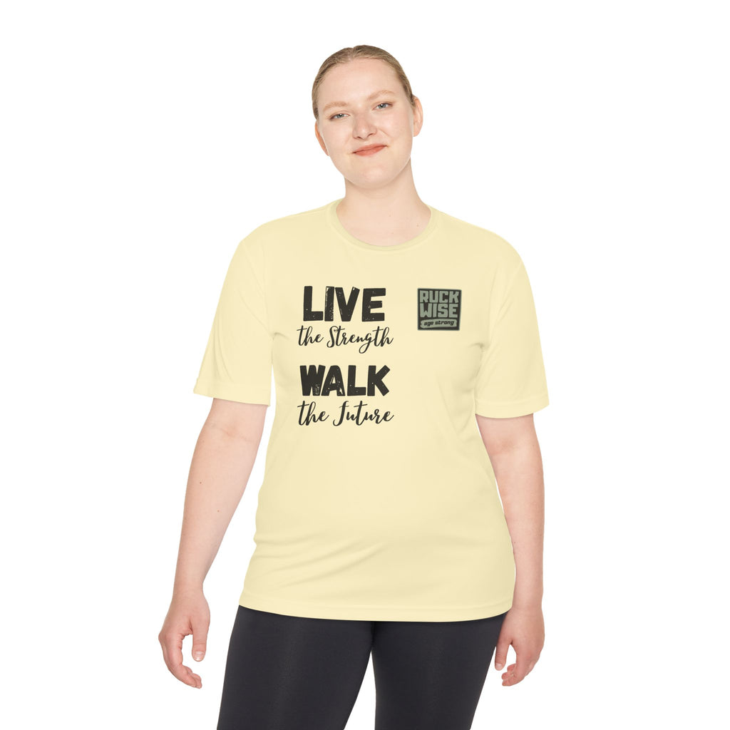 RockWise Slogan Rugged Outdoor Performance Tee, Activewear for Athletes, Great for Rucking, Camping, Gym Workouts, Unisex Moisture Wicking Shirt
