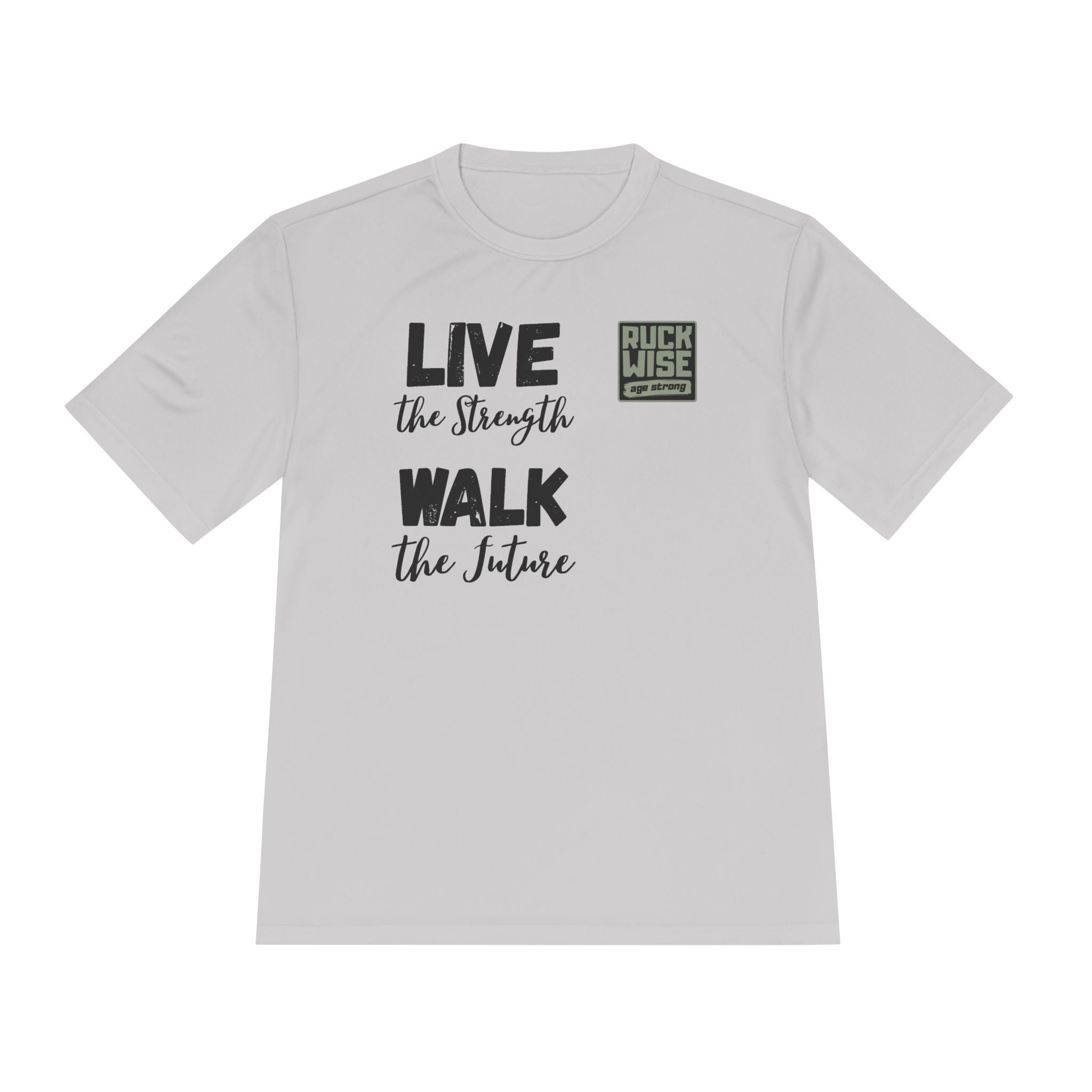 RockWise Slogan Rugged Outdoor Performance Tee, Activewear for Athletes, Great for Rucking, Camping, Gym Workouts, Unisex Moisture Wicking Shirt