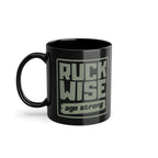 Black Coffee Mug, 11oz, Rustic Coffee Cup, Gift for Coffee Lovers, Home Office Mug, Funny Coffee Mug, Unique Kitchen Decor