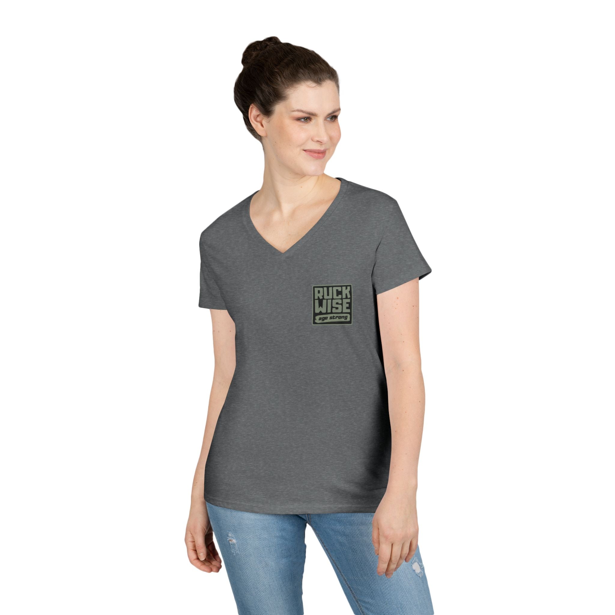 RuckWise Stylish Ladies' V-Neck T-Shirt, Casual Tee for Everyday Wear, Perfect Gift for Motivational Lovers, Fun [...]