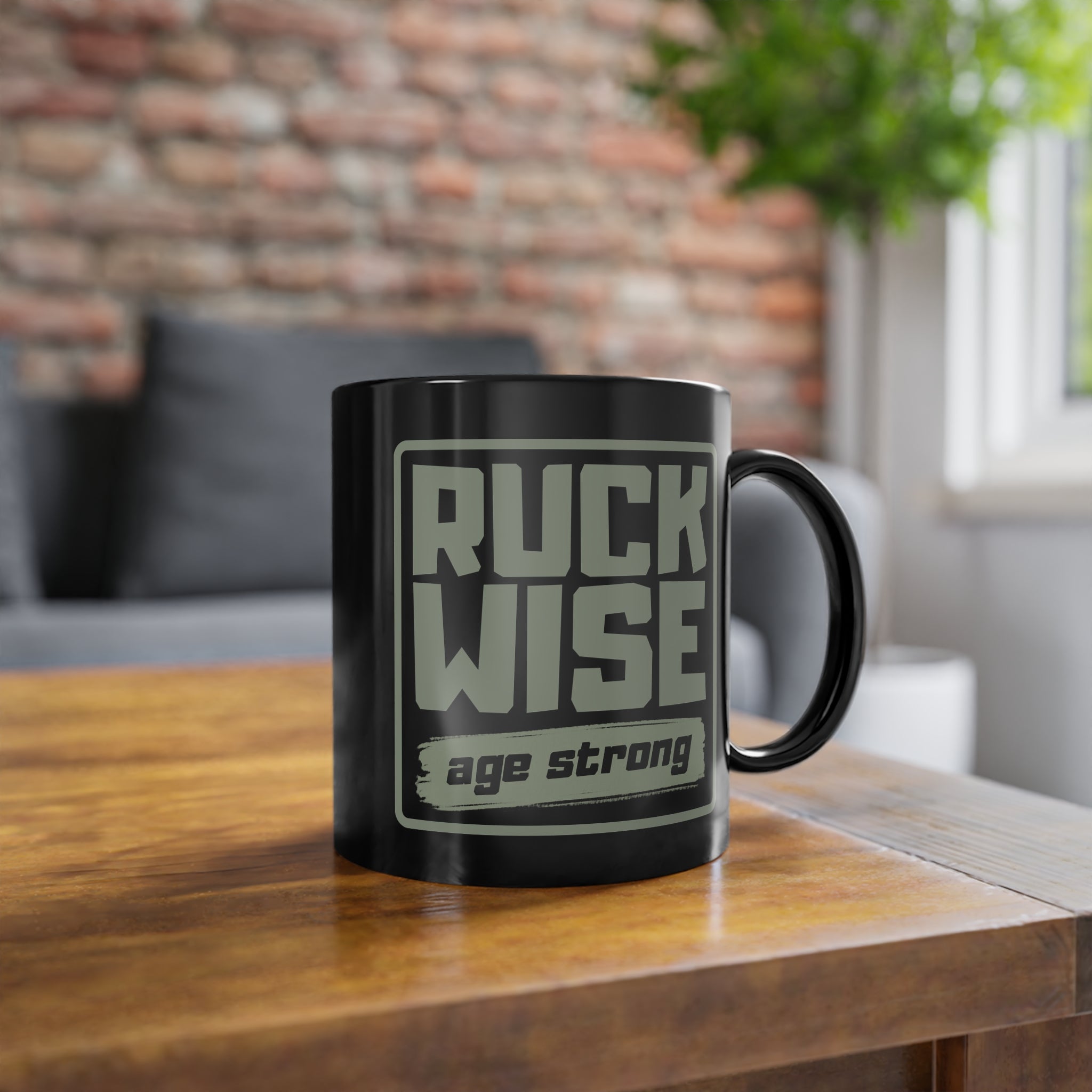 Black Coffee Mug, 11oz, Rustic Coffee Cup, Gift for Coffee Lovers, Home Office Mug, Funny Coffee Mug, Unique Kitchen Decor