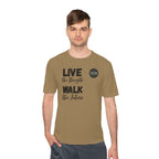 LoadStride Slogan Rugged Outdoor Performance Tee, Activewear for Athletes, Great for Rucking, Camping, Gym Workouts, Unisex Moisture Wicking Shirt