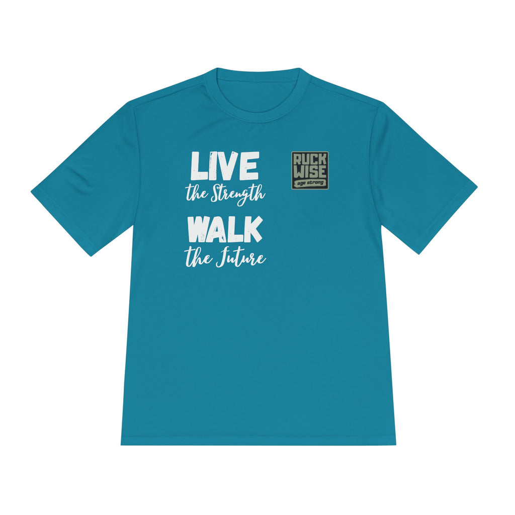 RockWise White Slogan Rugged Outdoor Performance Tee, Activewear for Athletes, Great for Rucking, Camping, Gym Workouts, Unisex Moisture Wicking Shirt