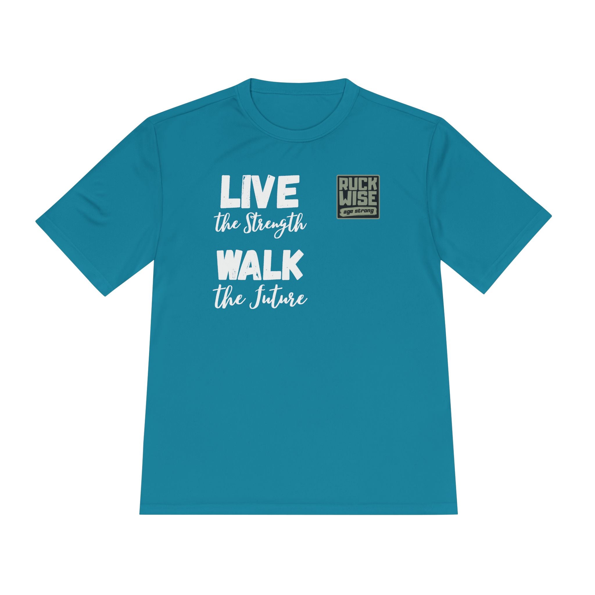 RockWise White Slogan Rugged Outdoor Performance Tee, Activewear for Athletes, Great for Rucking, Camping, Gym Workouts, Unisex Moisture Wicking Shirt